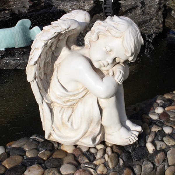 Resin Sleeping  Angel Baby Little Boy Statues