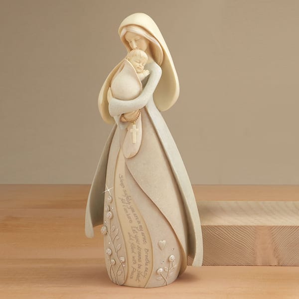 Resin Mary And Baby Jesus Statue Figurine