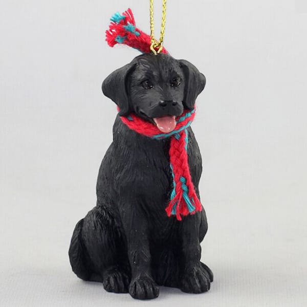Resin Small Dog Ornament With Scarf