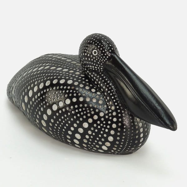 Resin Polka Dot Design Pelican Figurine