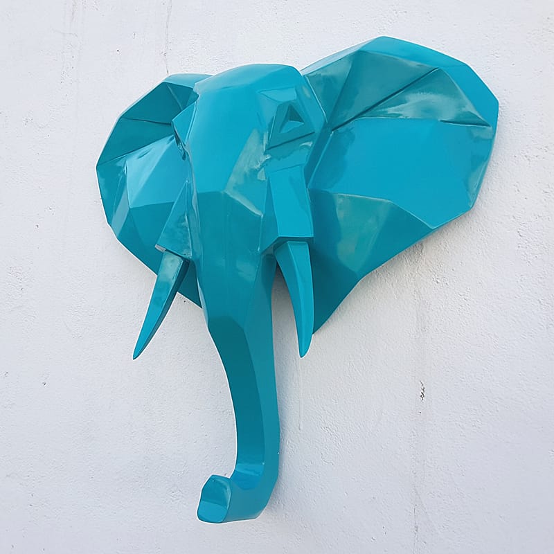Polygon design Elephant Head Wall Mount 