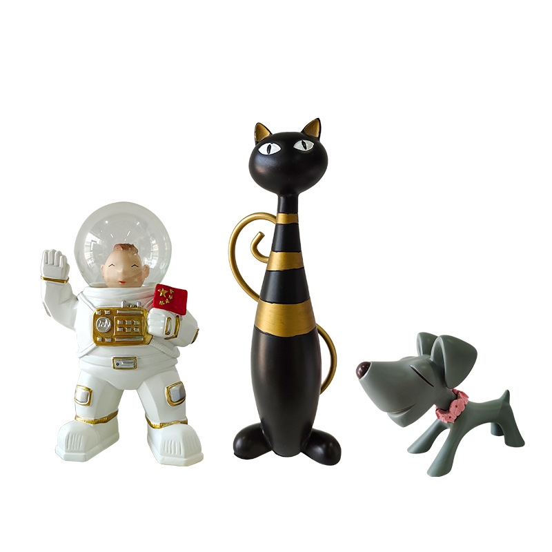 Custom Design Made Cute Figure for Brand Promotion Gift Dog and Cat  Resin Cartoon Figurine 