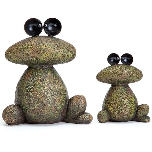Polyresin Stone Effect Frog Statues For Garden Decoration
