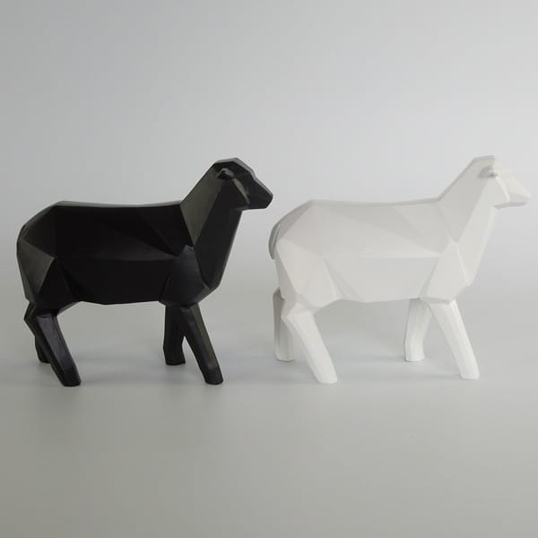 Polygon Sheep Figurine 